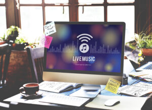 live music listen entertainment online concept - Prism.fm