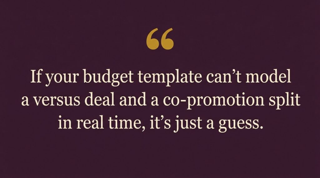 Concert Budget Template Quote on Versus Deal Math image - Prism.fm
