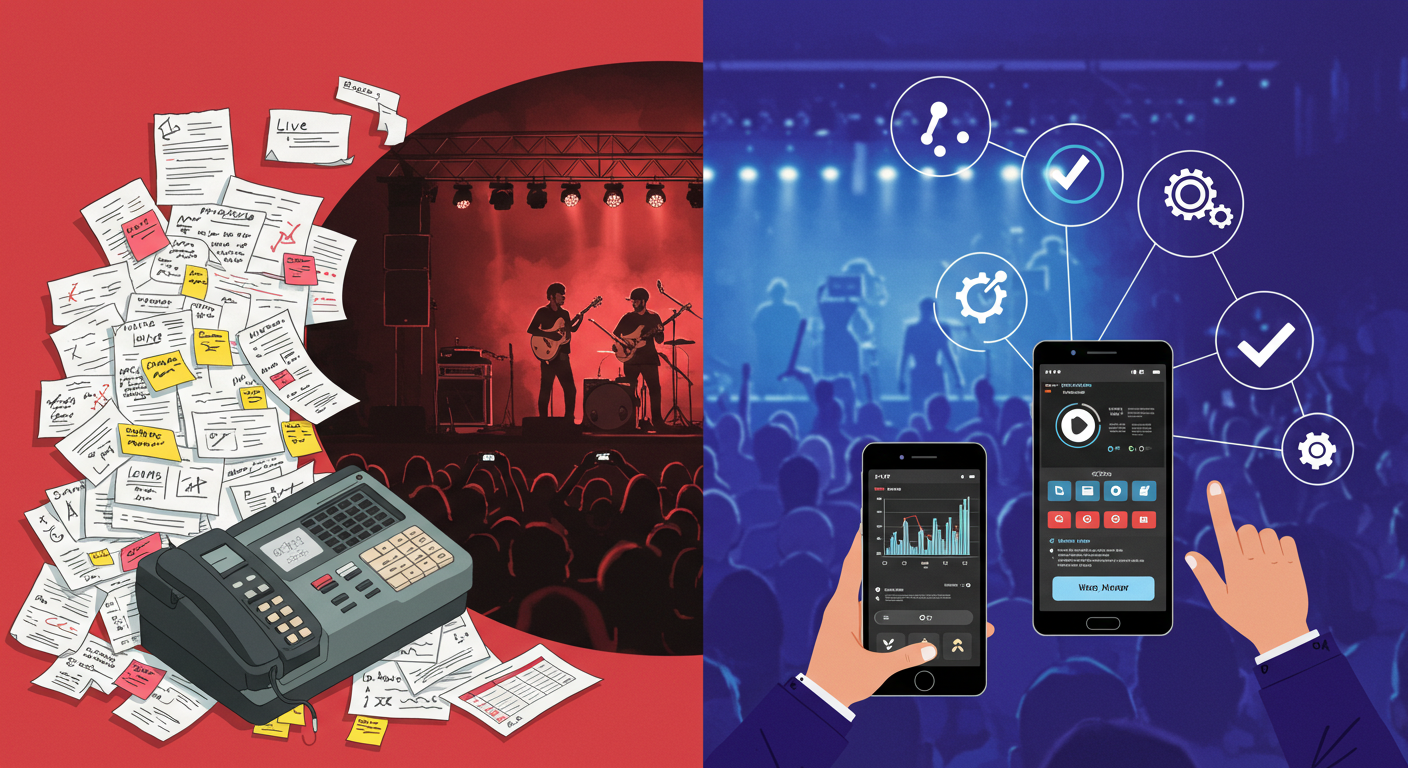 Enhancing Concert Planning Comparison of traditional vs modern concert event management tools and processes.