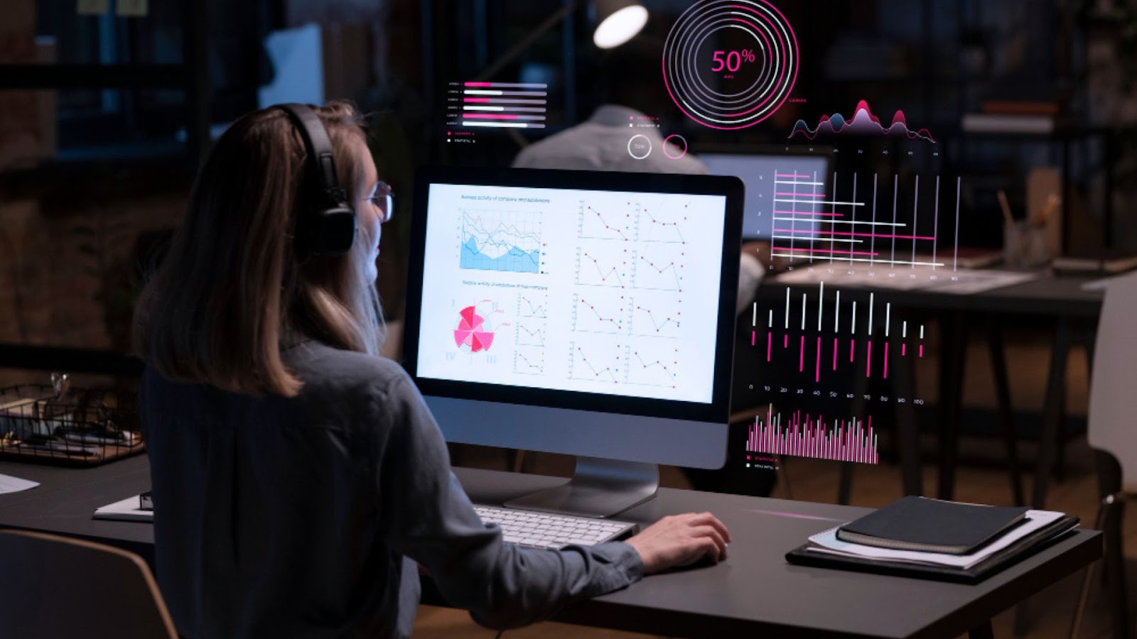 A music professional using software to achieve a streamlined digital talent booking management process.