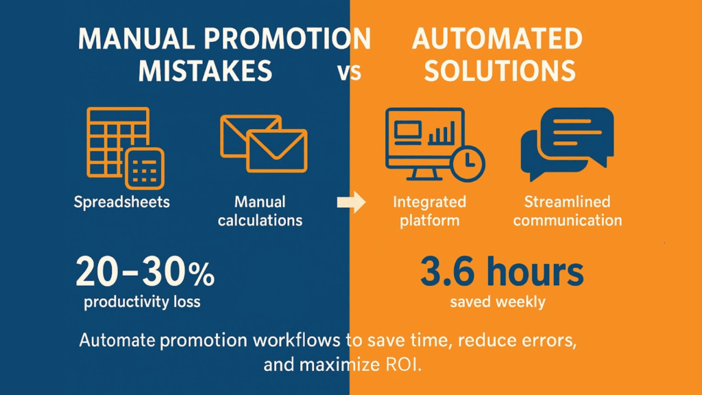 Manual Promotion Mistakes vs Automated Music Promoter Workflow Solutions image 14 - Prism.fm