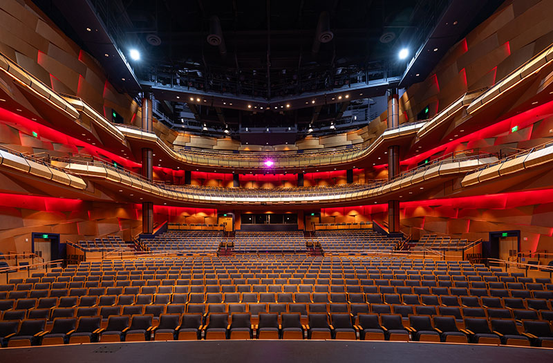 Tom and Janet Ikeda Theater 800x525 Empty Theater facing seats - Prism.fm